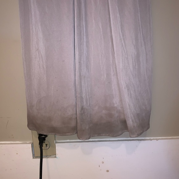 David’s bridal y-neck prom dress in taupe - Picture 7 of 8